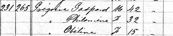 Image 3 of potion of 1871 US Census on Marie Gregoire